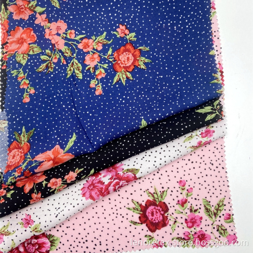 Woven 100% Rayon Printing Fabric For Women Blouses